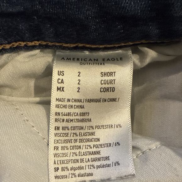 American Eagle Jeans Womens 2 Blue Distressed Next Level Stretch Hi-Rise Jegging - Picture 3 of 7